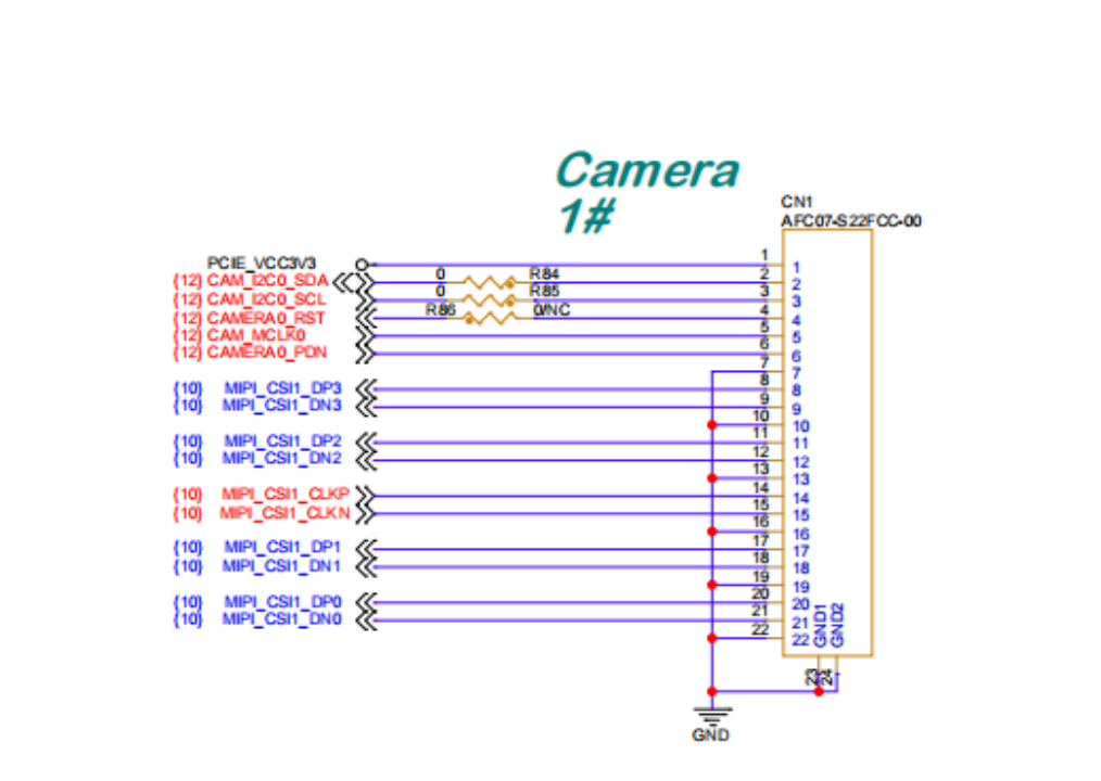 Figure 1 K1 Camera Interface Definition